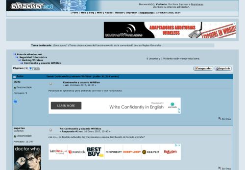 
                            2. Contraseña y usuario WifiSlax - Foro El Hacker - elhacker.NET