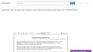 
                            13. Contrato de Serviço do Imobzi Site Última modificação feita em 30/09 ...