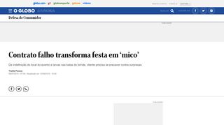 
                            8. Contrato falho transforma festa em 'mico' - Jornal O Globo