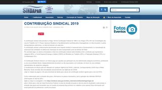 
                            11. CONTRIBUIÇÃO SINDICAL 2019 - SINDAPAR