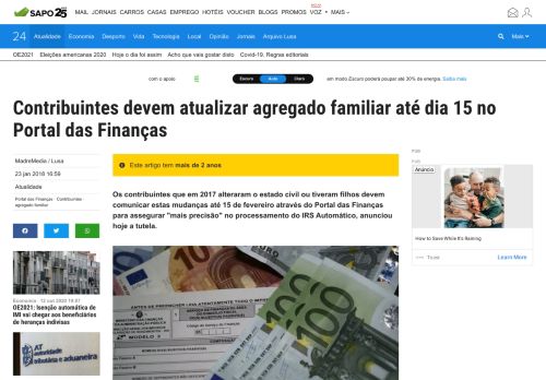 
                            13. Contribuintes devem atualizar agregado familiar até dia 15 no Portal ...