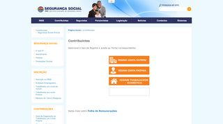 
                            2. Contribuintes - Instituto Nacional de Segurança Social