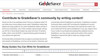 
                            5. Contribute to GradeSaver's community by writing content! | GradeSaver