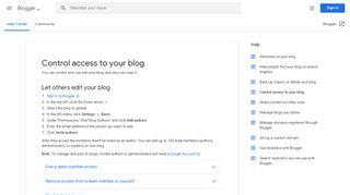 
                            6. Control access to your blog - Blogger Help - Google Support