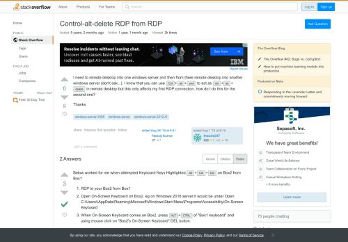 
                            7. Control-alt-delete RDP from RDP - Stack Overflow