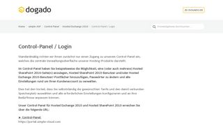 
                            5. Control-Panel / Login - dogado Knowledgebase