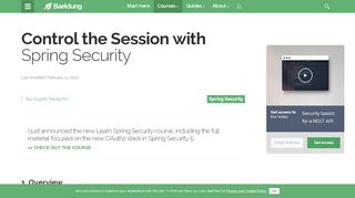 
                            2. Control the Session with Spring Security | Baeldung