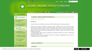 
                            9. Control Union Certifications b.v. - Global Organic Textile Standard