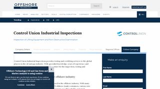 
                            12. Control Union Industrial Inspections - Offshore Technology | Oil and ...