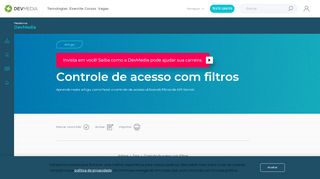 
                            8. Controle de acesso com filtros - DevMedia