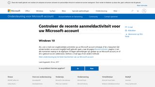 
                            2. Controleer de recente aanmeldactiviteit voor uw Microsoft-account