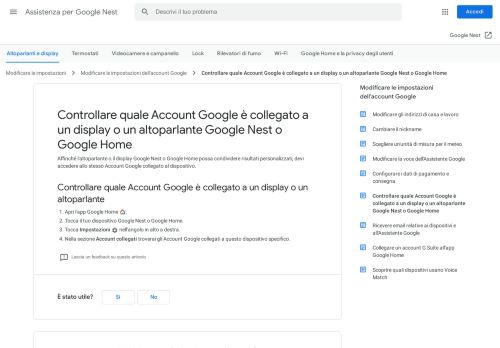
                            3. Controllare quale Account Google è collegato a Google Home - Guida ...