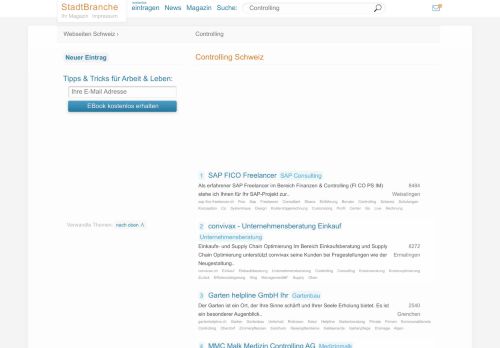 
                            11. ᐅ Controlling › Fico Sap Erfahrungen Schweiz 2019 - StadtBranche.ch