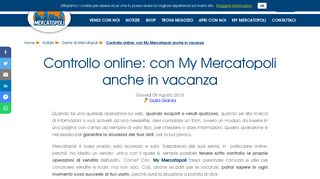 
                            6. Controllo online: con My Mercatopoli anche in vacanza