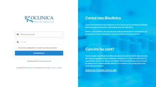 
                            1. Contul meu Bioclinica - Autentificare