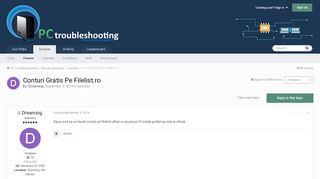 
                            13. Conturi Gratis Pe Filelist.ro - Anunturi - PC Troubleshooting