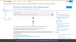 
                            11. Converge - Virtual Merchant - PHP Integration Issues - Stack Overflow