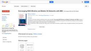 
                            6. Converging NGN Wireline and Mobile 3G Networks with IMS: Converging ...