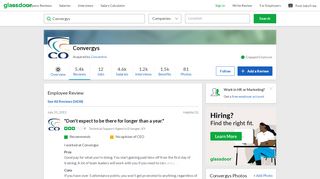 
                            10. Convergys - Don't expect to be there for longer than a year. | Glassdoor
