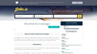 
                            10. Convergys is hiring. 22 jobs posted in the last 30 days. - Jobs.ie