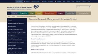 
                            5. Converis - Research Management Information System | Imam ...