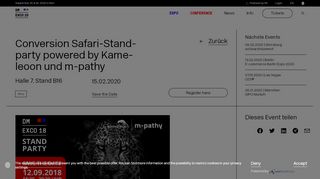 
                            13. Conversion Safari-Standparty powered by Kameleoon und m-pathy ...