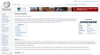 
                            10. Conversocial - Wikipedia