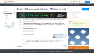 
                            4. Convert a SQL query result table to an HTML table for email ...