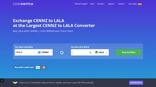 
                            11. Convert CENNZ to LALA | 1 CENNZ = 37.58 LALA | Centrality to LALA ...
