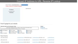 
                            1. Convert IP Address to URL, Reverse IP Lookup 113.193.231.187 - Tejji