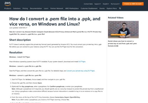 
                            8. Convert .pem File into .ppk, and Vice Versa, on Windows and Linux