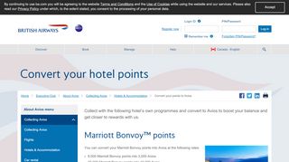 
                            12. Convert your hotel points | Executive Club | British Airways