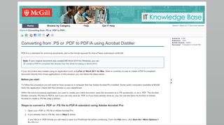 
                            7. Converting from .PS or .PDF to PDF/A using Acrobat Distiller