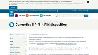 
                            1. Convertire il PIN in PIN dispositivo - Inps