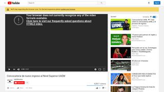 
                            13. Convocatoria de nuevo ingreso al Nivel Superior UAEM - YouTube