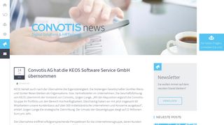 
                            3. Convotis AG hat die KEOS Software Service GmbH übernommen ...
