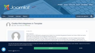 
                            10. Cookie Hint integrieren in Template - Sicherheit - Joomla.de ...