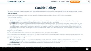 
                            12. Cookie Policy - Crowdstacker