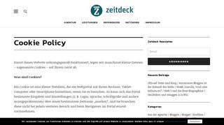 
                            1. Cookie Policy | Zeitdeck