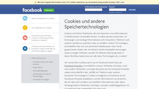 
                            2. Cookie-Richtlinie - Facebook