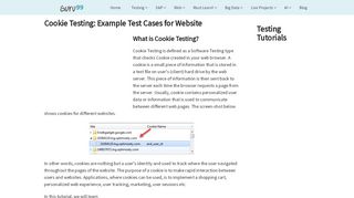
                            1. Cookie Testing: Example Test Cases for Website - Guru99