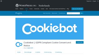 
                            3. Cookiebot | GDPR Compliant Cookie Consent and Notice - WordPress