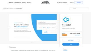 
                            10. Cookiebot - GDPR compliant use of cookies. - Weebly