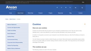 
                            10. Cookies | Ancon Ltd