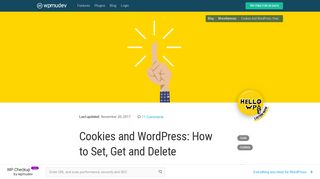 
                            6. Cookies and WordPress: How to Set, Get and Delete - WPMU DEV