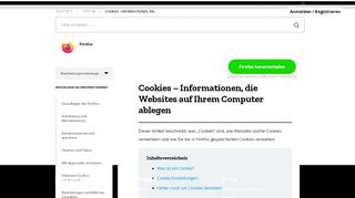 
                            13. Cookies – Informationen, die Websites auf Ihrem Computer ablegen ...
