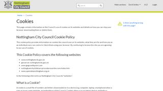 
                            11. Cookies - Nottingham City Council