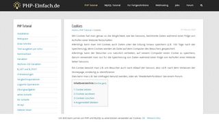 
                            5. Cookies – PHP lernen - PHP-Einfach