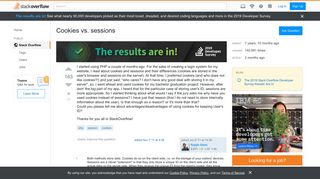 
                            2. Cookies vs. sessions - Stack Overflow