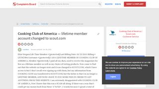 
                            9. Cooking Club of America - Lifetime member account changed to scout ...